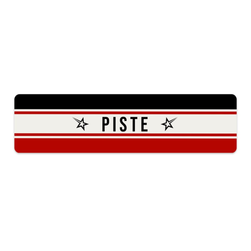 Après Bar Ski Themed Bar Runner, 'PISTE', Orange and Green