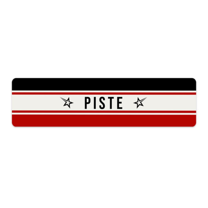 Après Bar Ski Themed Bar Runner, 'PISTE', Orange and Green