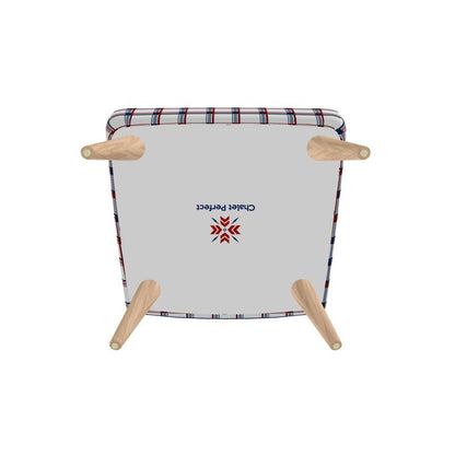 Occasional Chair, Red, Whtie and Blue Chequered