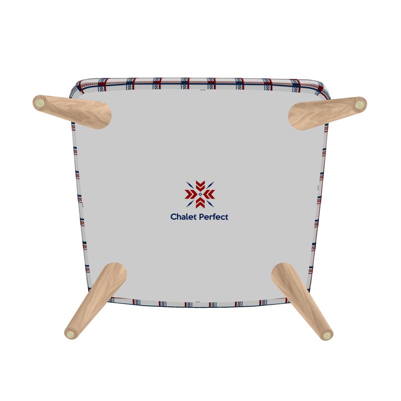 Occasional Chair, Red, Whtie and Blue Chequered