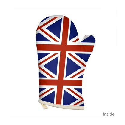 Ofenhandschuh für die Küche im Chalet-Stil mit britischem Thema 