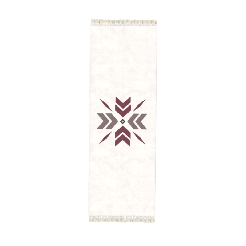 Après‑ski Décor Floor Rug - Burgundy Snowflake