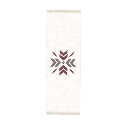 Après‑ski Décor Floor Rug - Burgundy Snowflake