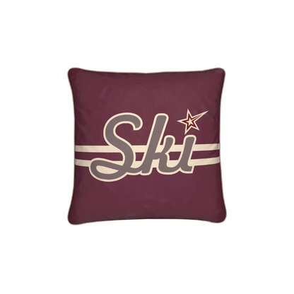 Ski Cushion, Burgundy, Soft Velvet