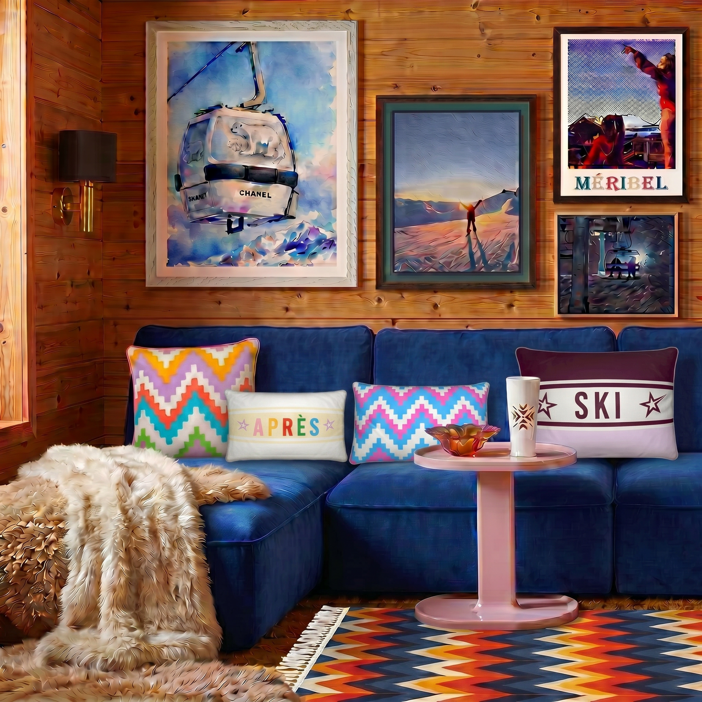 Rug, Retro Theme, Chalet  Styling