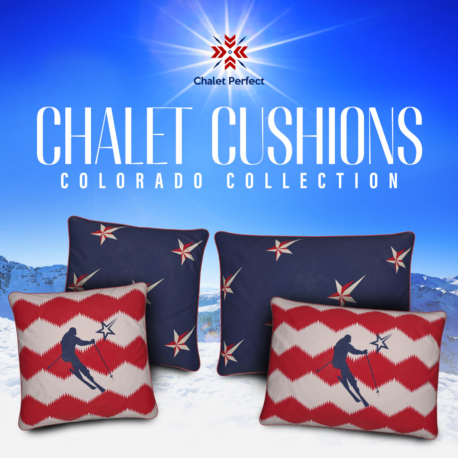 Colorado Ski Themed Cushions
