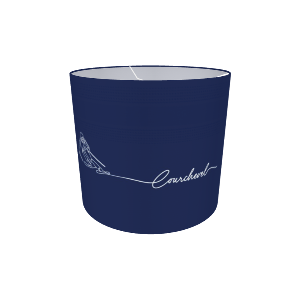 Courchevel Blue Velvet Lamp Shade
