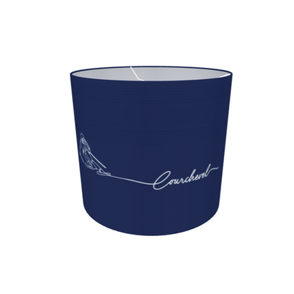 Courchevel Blue Velvet Lamp Shade