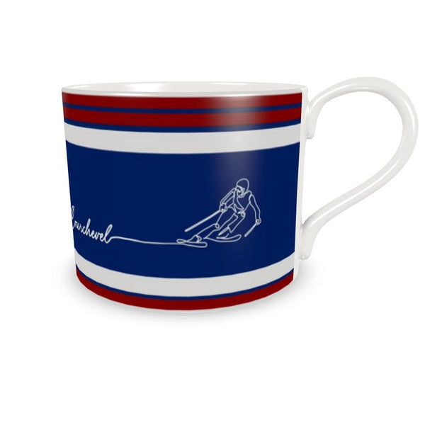Courchevel Ski Theme Fine China Cup and Saucer