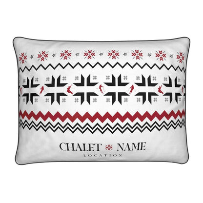 Customisable Ski Themed Velvet Cushion