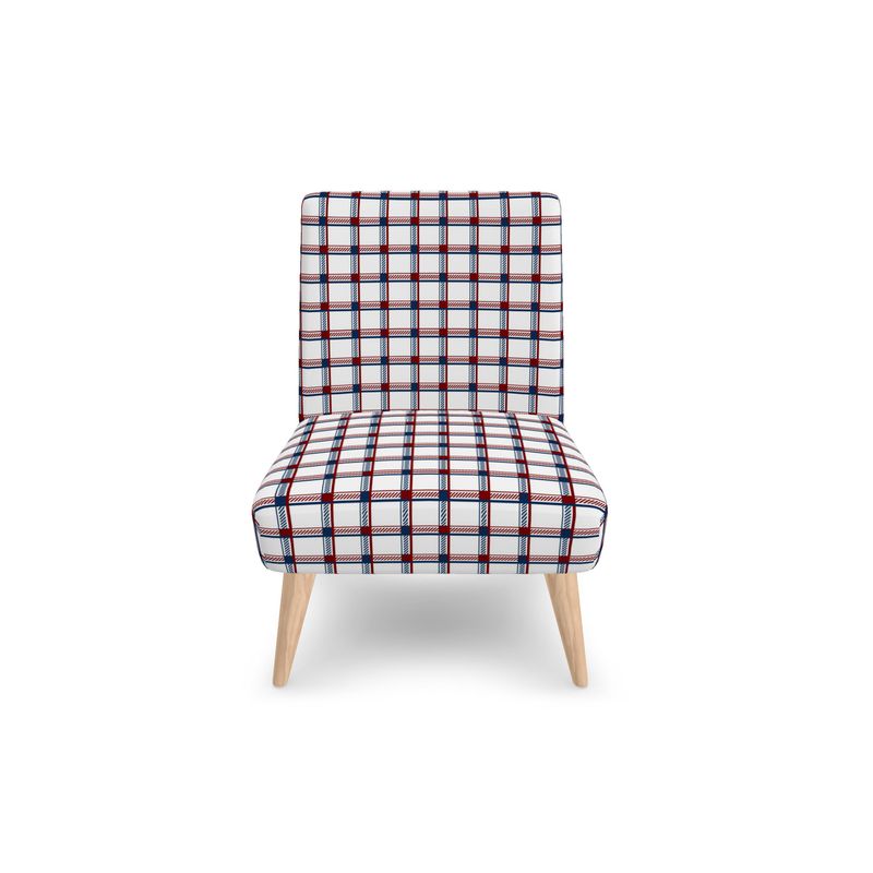 Occasional Chair, Red, Whtie and Blue Chequered