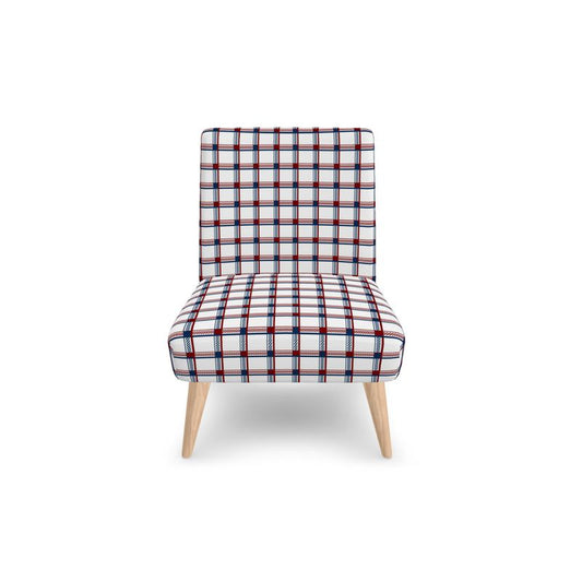 Occasional Chair, Red, Whtie and Blue Chequered