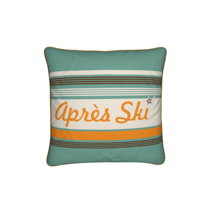 Retro Après Ski Green, Velvet Cushion