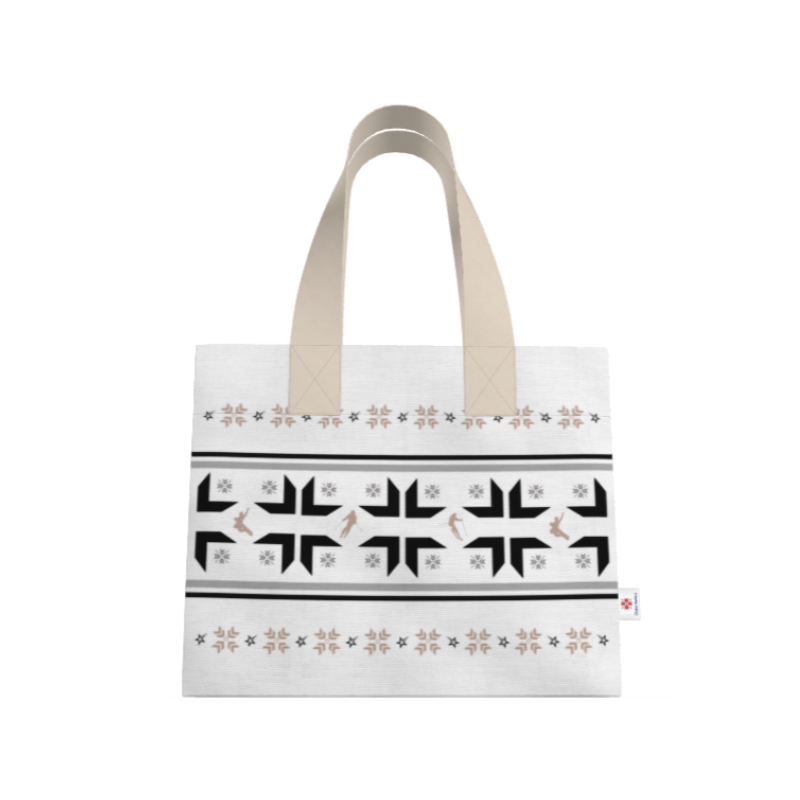 Retro Ski Themed Shopping Tote
