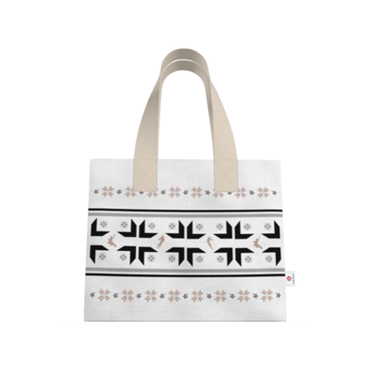 Retro Ski Themed Shopping Tote