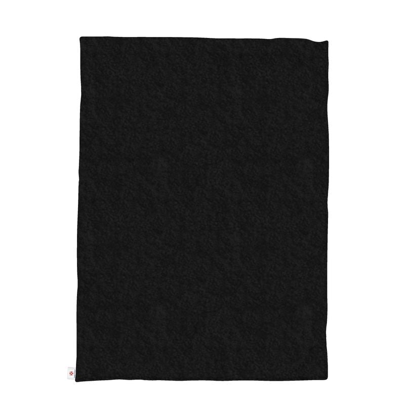 black fleece reverse side of throw blanket