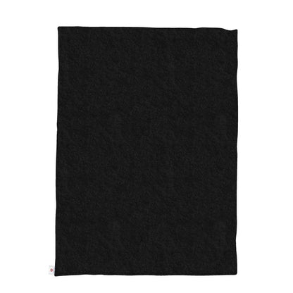 black fleece reverse side of throw blanket