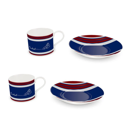 Courchevel Tea and Coffee Cup and Saucers