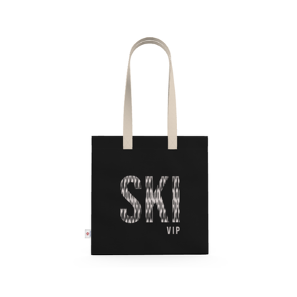 Shopping Tote, SKI VIP, Black and Beige