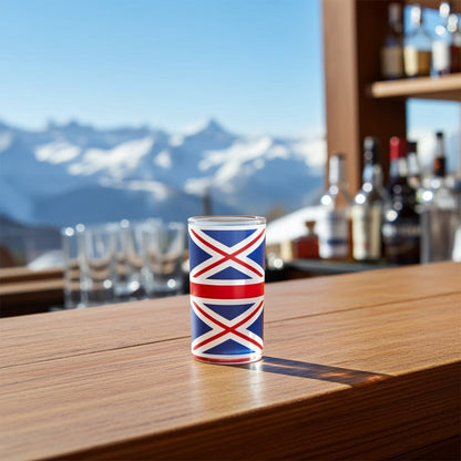 Brit Themed Set of 2 Shot Glasses Chalet Apres Bar