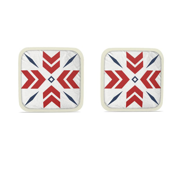 Ski Themed Snowflake Hot Dish Pads
