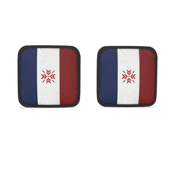 Ski Themed French Flag Snowflake Hot Dish Pads