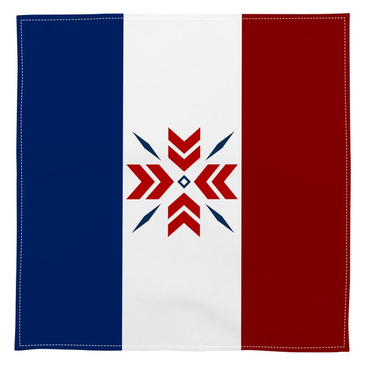 Blue, White and Red with Snowflake Napkin