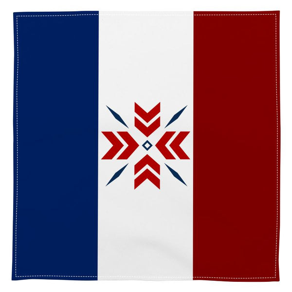 Blue, White and Red with Snowflake Napkin