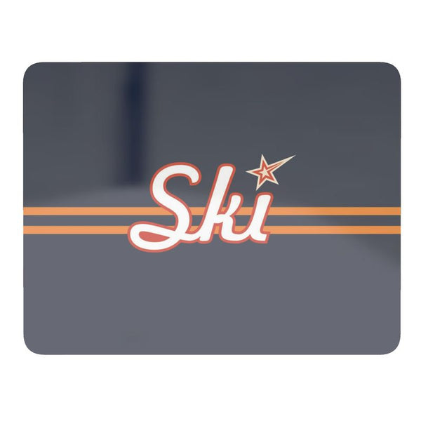Ski Themed Navy Blue and Orange Placemat