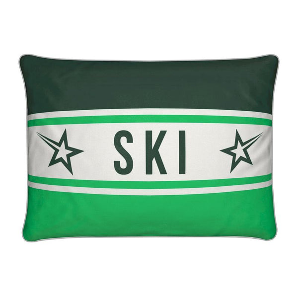 Ski Themed Soft Velvet, Chalet Cushion