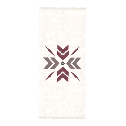 Après‑ski Décor Floor Rug - Burgundy Snowflake