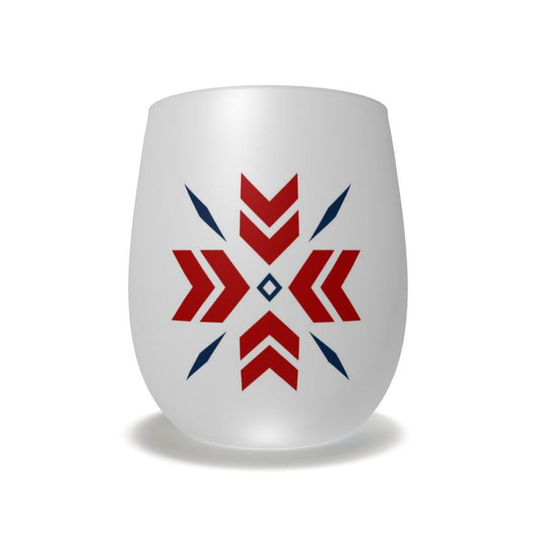 Snowflake stemless glassware