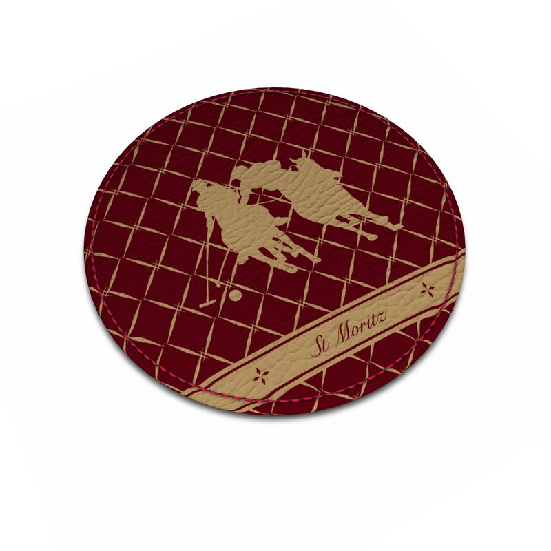 Leather Coaster Snow Polo St Moritz