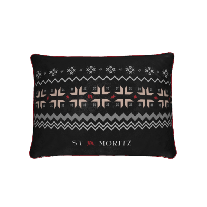 St Moritz Snow Polo Themed Chalet Cushion