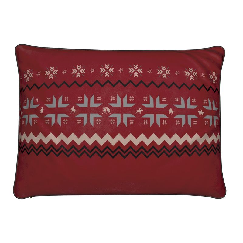 St Moritz Burgandy Velvet Cushion back