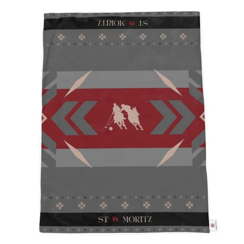 Throw Blanket, St Moritz, Snow Polo Themed