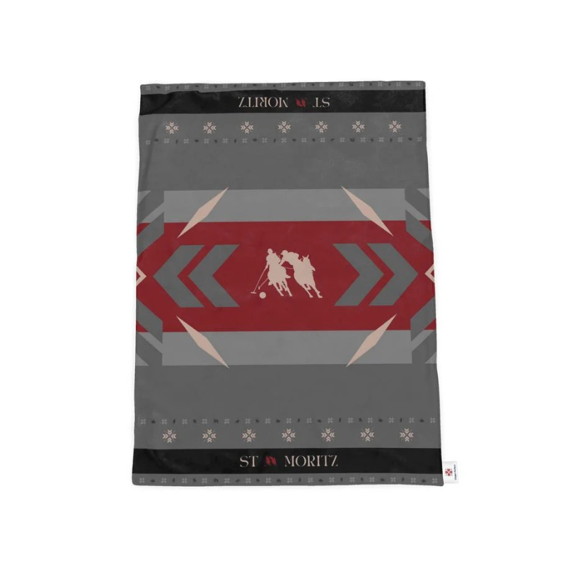 Throw Blanket, St Moritz, Snow Polo Themed