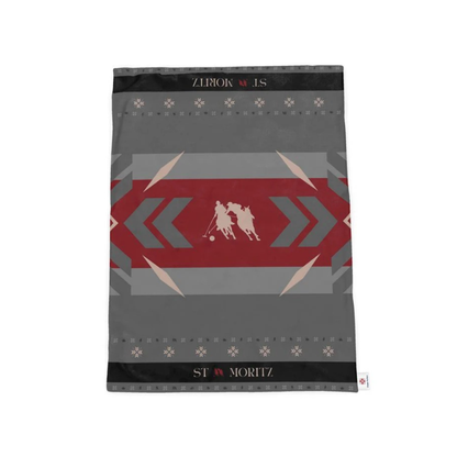 Throw Blanket, St Moritz, Snow Polo Themed