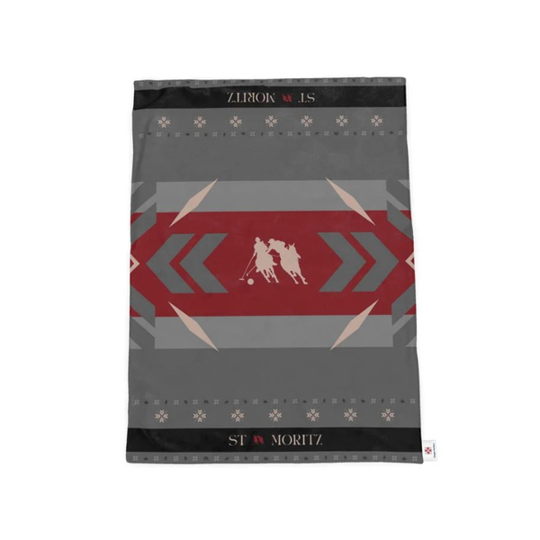 Throw Blanket, St Moritz, Snow Polo Themed