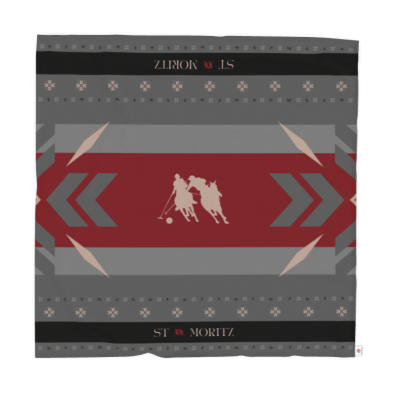 Throw Blanket, St Moritz, Snow Polo Themed