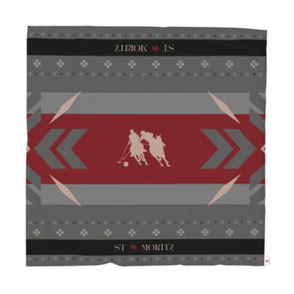 Throw Blanket, St Moritz, Snow Polo Themed