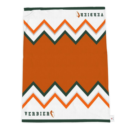 Verbier, Ski Themed, Fleece Backed Throw Blanket
