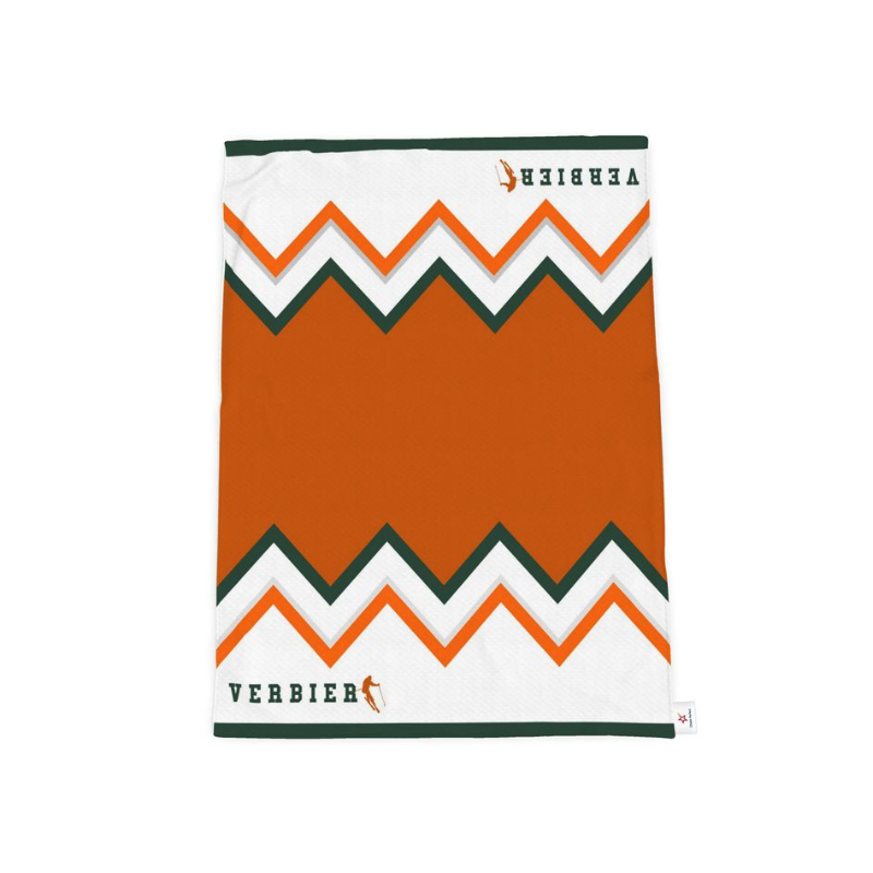 Verbier, Ski Themed, Fleece Backed Throw Blanket