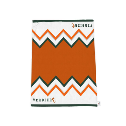 Verbier, Ski Themed, Fleece Backed Throw Blanket