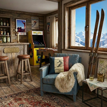 Chalet Games Room with French Accents