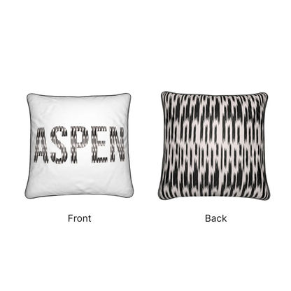 aspen velvet cushion front and back