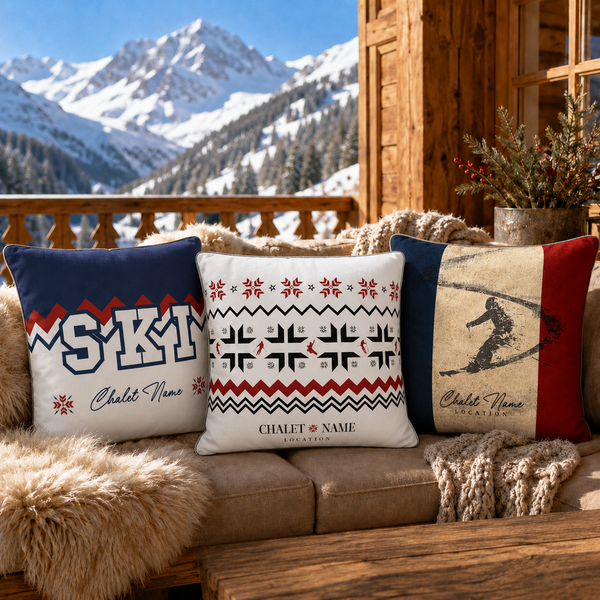 Customised Ski Themed Cushions