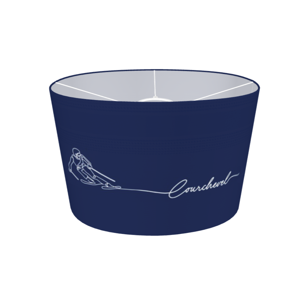 Courchevel, Light Shade with Skier for Chalet Bunkroom