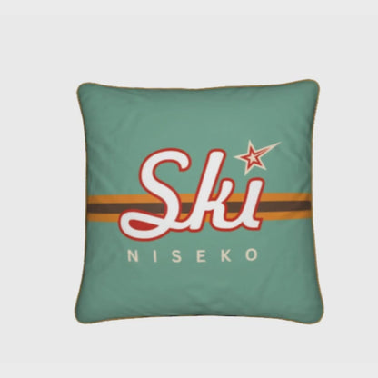 Japanese, Niseko Themed Soft Velvet Chalet Cushions Personalised