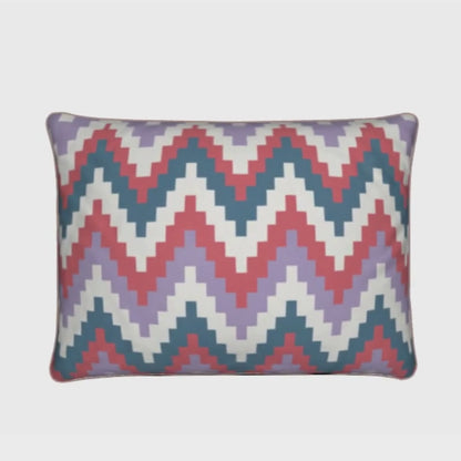 Après‑ski cushion, retro colours, soft velvet
